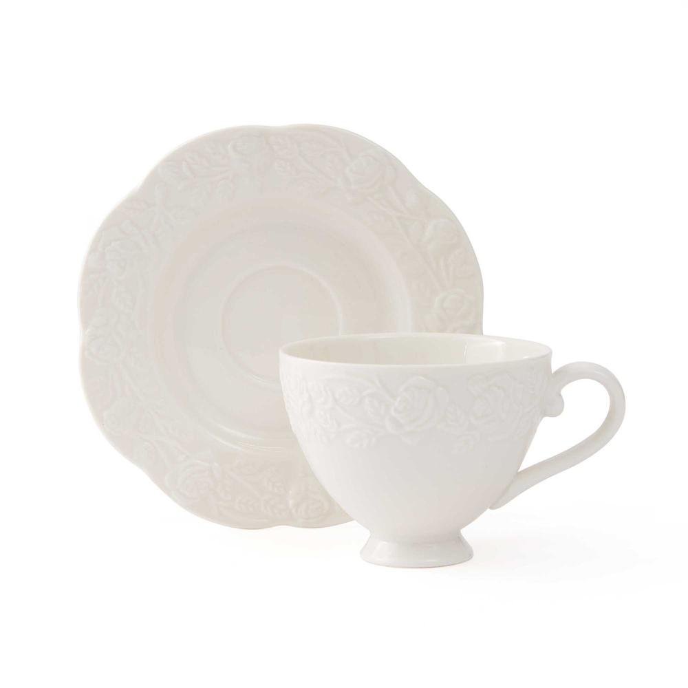  Tohana Rose Porselen 2'li Çay Fincanı Takımı - 160 ml