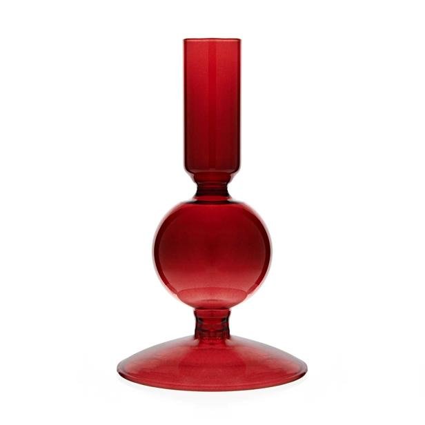  KPM Dekoratif  Sweet Şamdan - Kırmızı - 8x8x14 cm