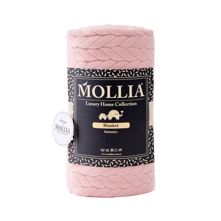  Mollia Scales Tv Battaniyesi - Gülkurusu - 100x170 cm