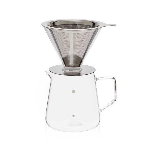  Tohana Cam Kahve Demleme Seti - 600 ml