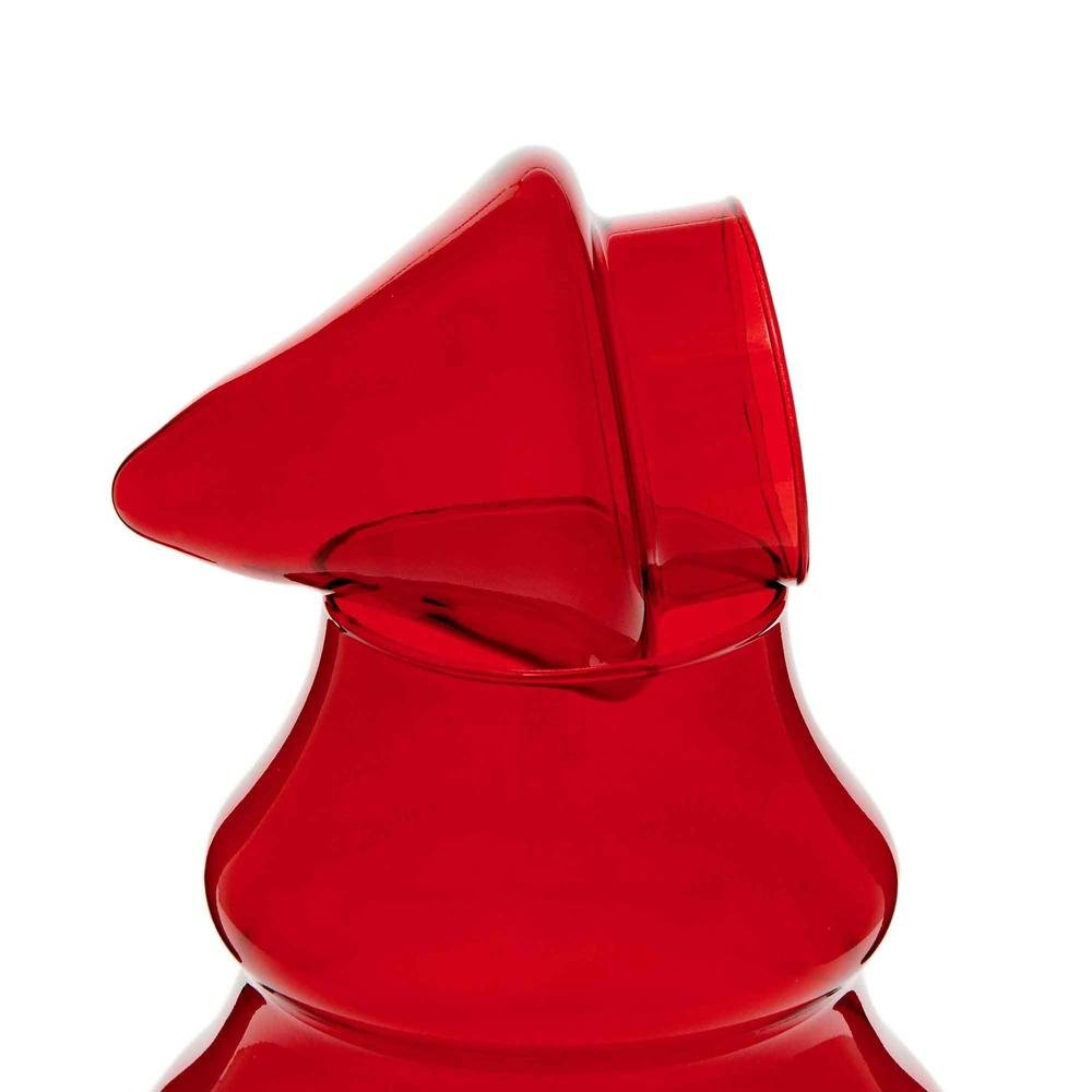  Alegre Glass Çam Kurabiye Şeker Sunum Kavanozu - Kırmızı - 16x24 cm