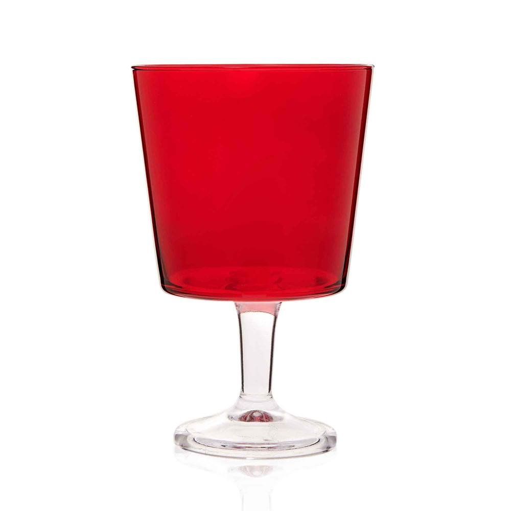  Alegre Glass Kurabiye Şeker Sunum Kavanozu - Kırmızı - 17x35 cm