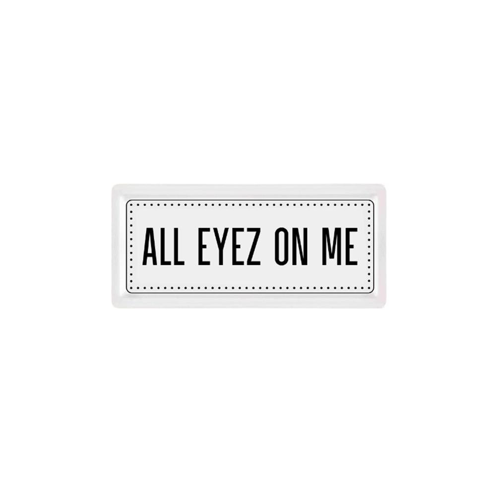  The Mia All Eyez On Me Dikdörtgen Servis Tabağı - Beyaz - 35 cm