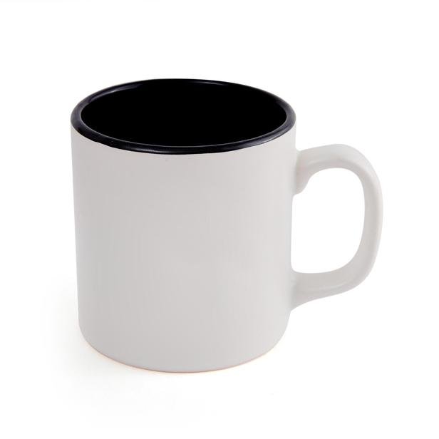  Keramika Keep Calm Sloganlı Silindir Kupa - Beyaz / Siyah