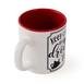  Keramika Keep Calm Sloganlı Silindir Kupa - Beyaz / Kırmızı