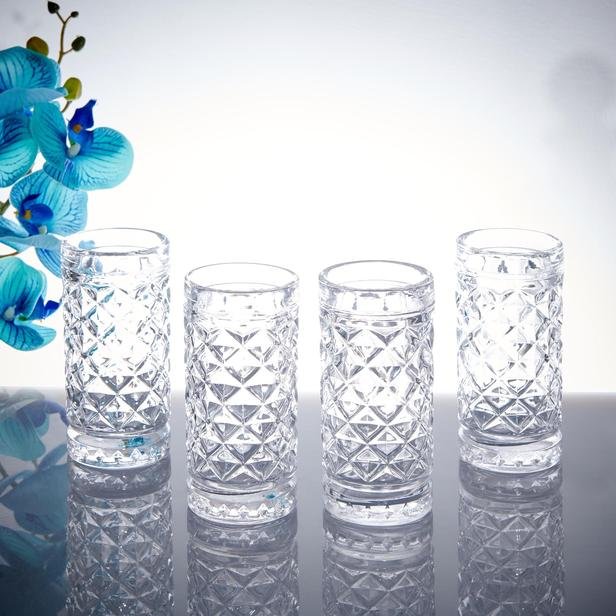  Alegre Glass İris 1 Meşrubat Bardağı - Şeffaf - 6,5x14 cm
