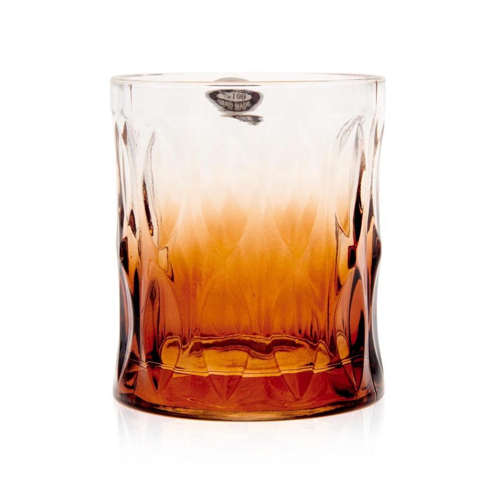 Alegre Glass Linda Silindir Meşrubat Bardağı - Amber - 8,5x10 cm