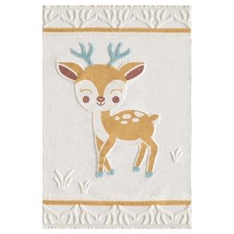 Empera Shibori Kids Deer Figürlü Dikdörtgen Çocuk Odası Halısı - 160x230 cm