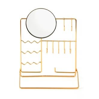 Ntc Metal Aynalı Takı Askısı - Sarı - 19,5x27x10 cm