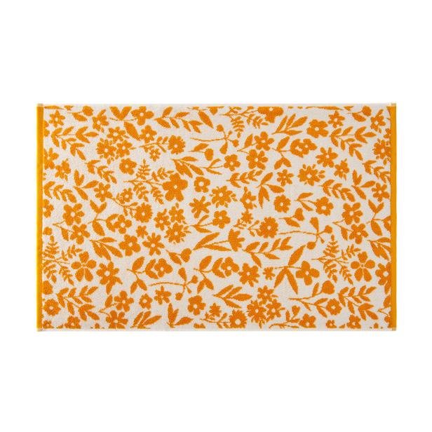  Nuvomon Sarı Çiçek Desenli Yüz Havlusu - 50x80 cm