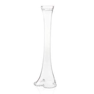 Alegre Glass Fil Ayağı Dekoratif Cam Vazo - Şeffaf - 60 cm
