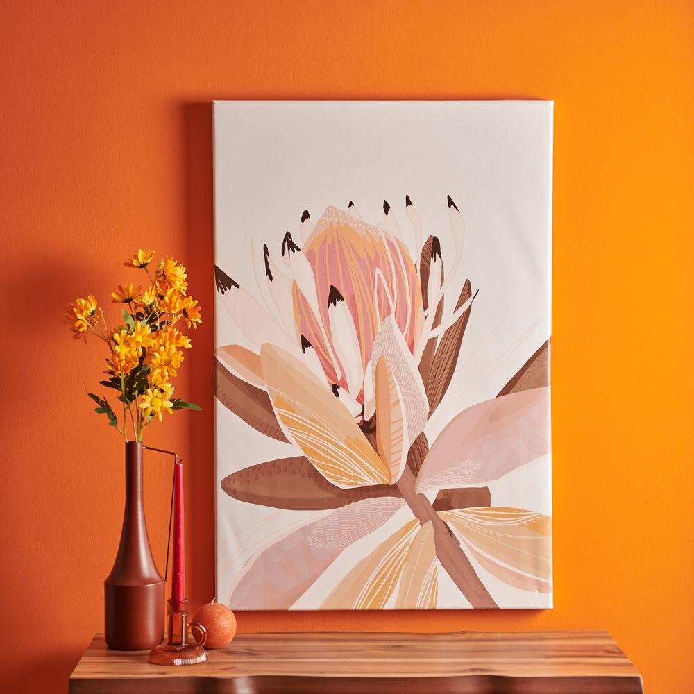  Özverler Çiçek Desenli Kanvas Tablo - Renkli - 60x90 cm