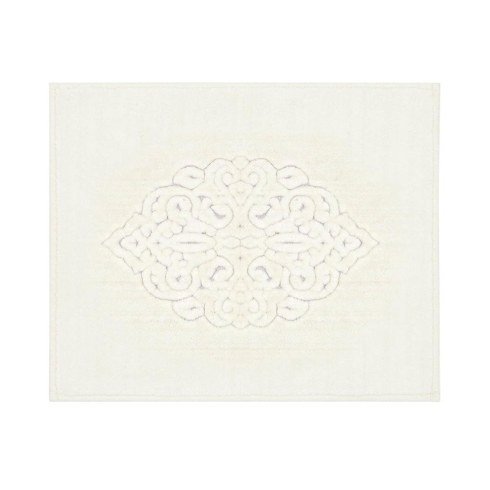  Nuvomon Klasik 2'li Banyo Paspası - Beyaz - 50x60 cm + 60x100 cm