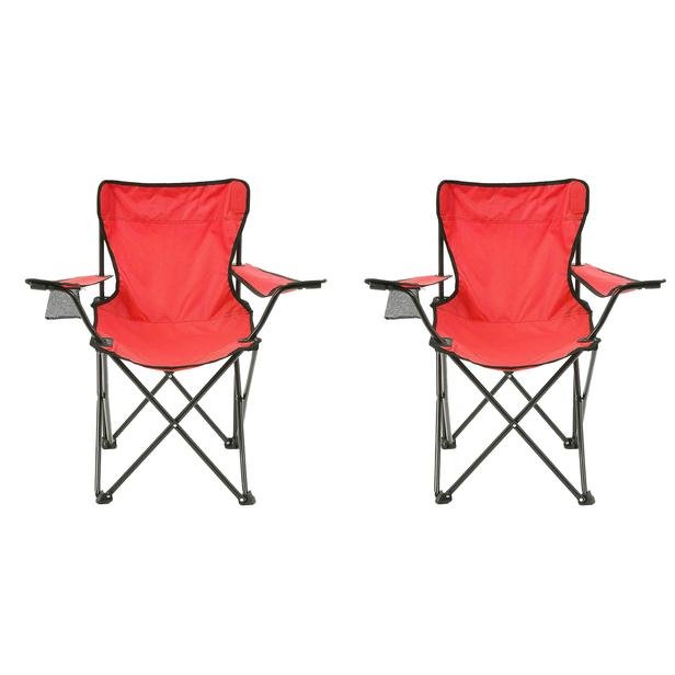  Simple Living 2'li Piknik ve Kamp Sandalyesi - Kırmızı