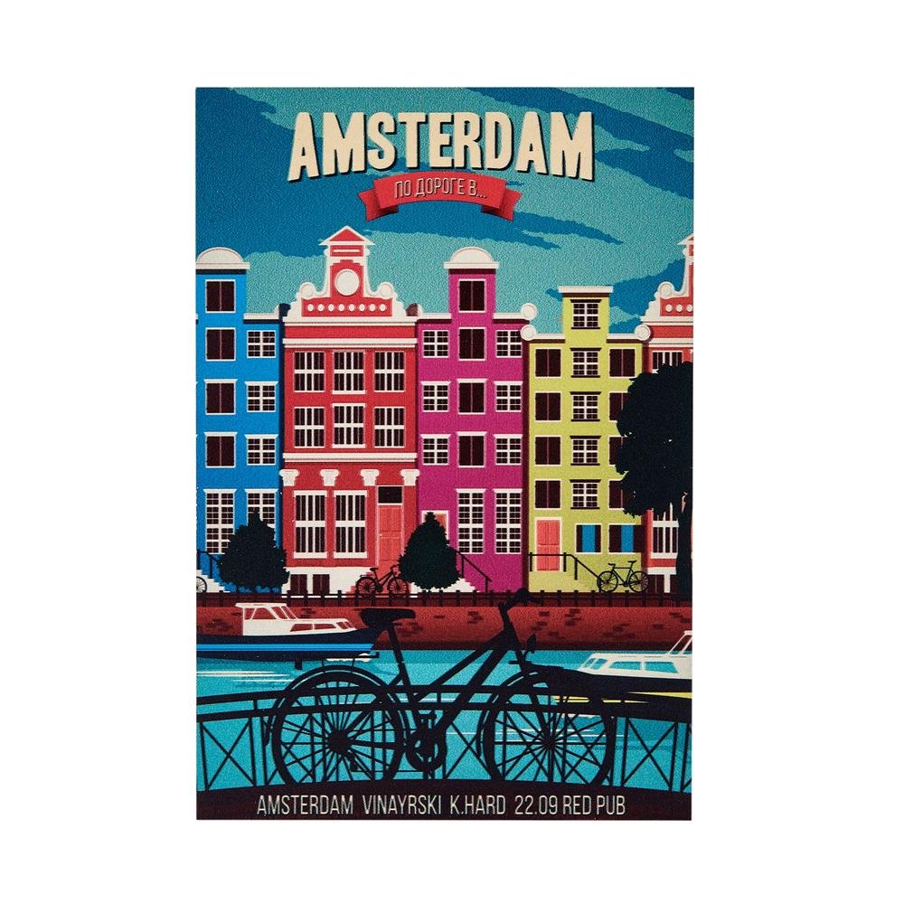  Özverler Amsterdam Mdf Tablo - Renkli - 20x30 cm