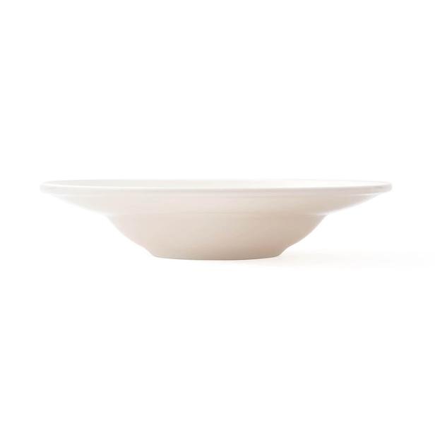  Tulu Porselen Good Food Makarna Tabağı - Beyaz / Siyah - 27 cm