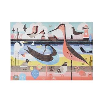 Q-Art Soyut Kuş Kanvas Tablo - Renkli - 50x70 cm