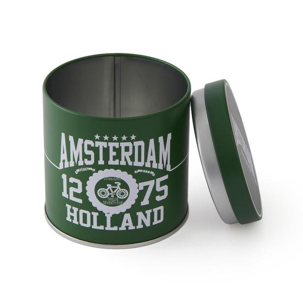  Sarkap Retro Amsterdam Kısa Metal Saklama Kabı - Yeşil - 400 ml