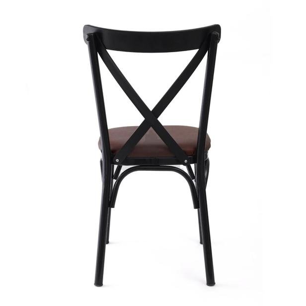 Just Home Bahar Tonet Sandalye - Kahverengi / Siyah