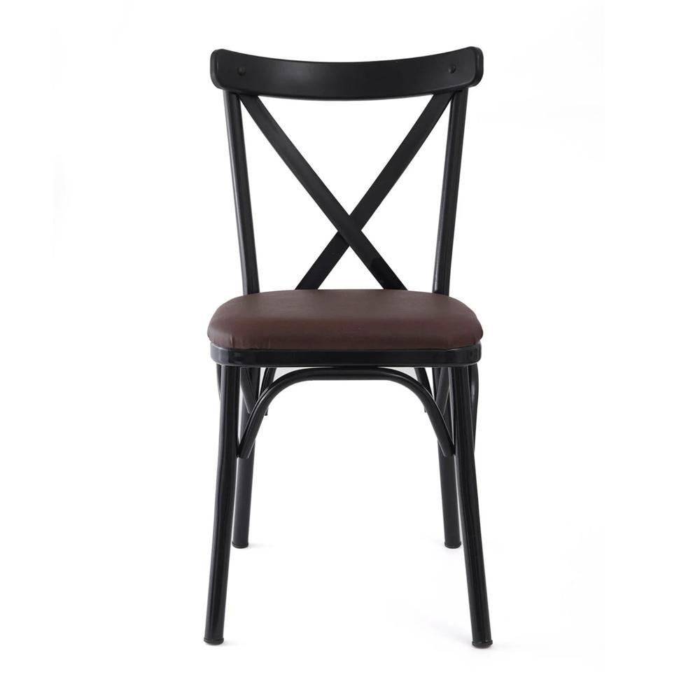  Just Home Bahar Tonet Sandalye - Kahverengi / Siyah