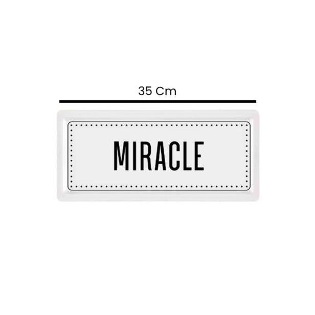  The Mia Miracle Dikdörtgen Servis Tabağı - Beyaz - 35 cm