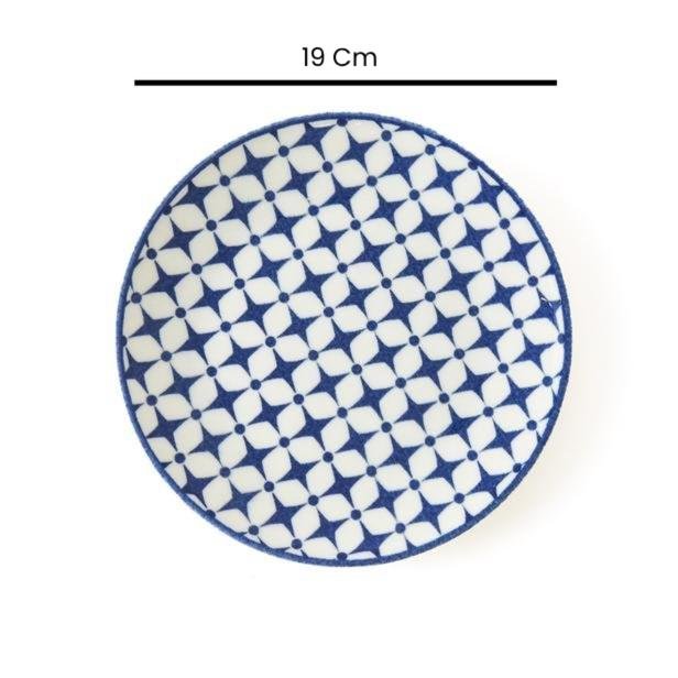  Tulu Porselen İndigo Pasta Tabağı - 19 cm