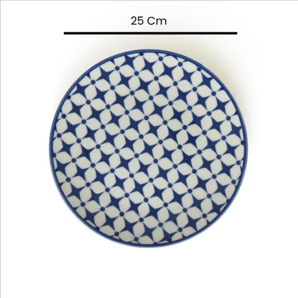  Tulu Porselen İndigo Servis Tabağı - 25 cm