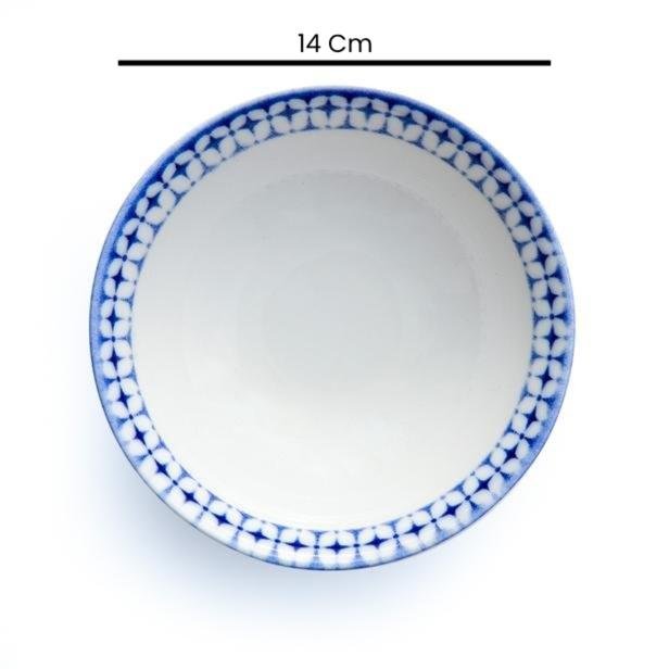  Tulu Porselen İndigo Kase - 14 cm