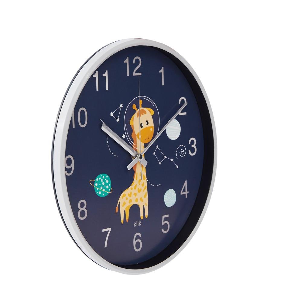  Klik Zürafalı Çocuk Odası Saati - Renkli - 30 cm