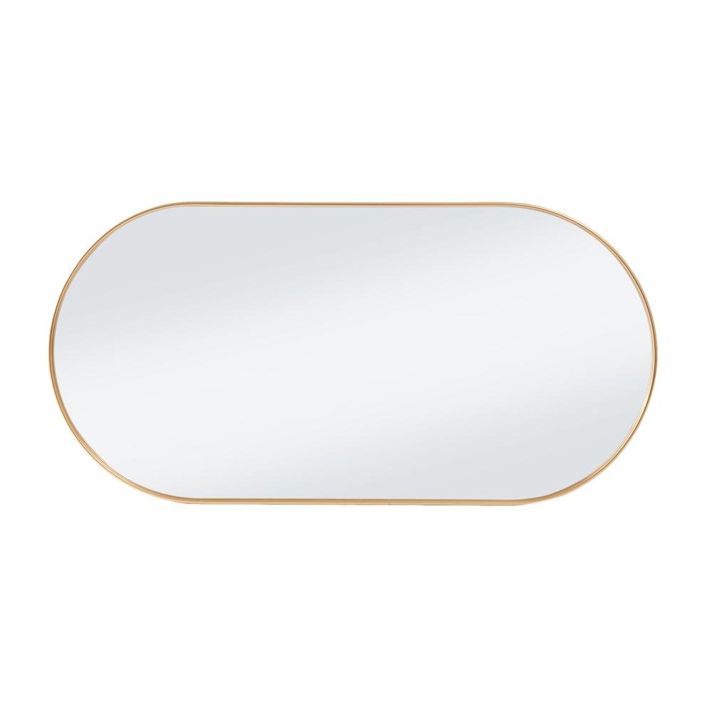  KPM Altın Çerçeveli Oval Ayna -  Altın - 50x25 cm