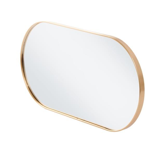  KPM Altın Çerçeveli Oval Ayna -  Altın - 50x25 cm