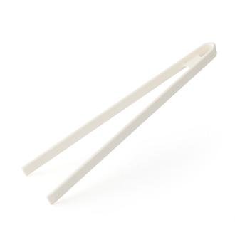 Mien Bambu Saplı Silikon Maşa - 10 cm - Beyaz / Kahverengi