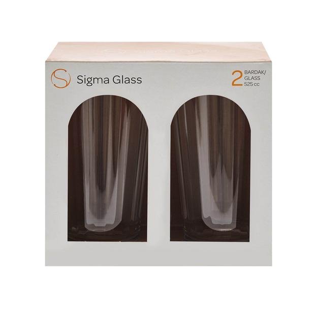  Sigma Home 2'li Meşrubat Bardağı - Şeffaf - 525 ml