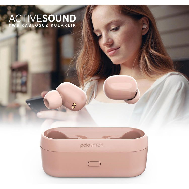  Polosmart FS55 Tws Kablosuz Kulaklık - Pembe