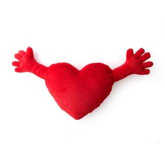 Moon Toys Kalp Figürlü Yastık - Kırmızı - 100x40 cm