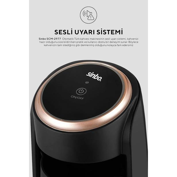  Sinbo SCM-2977 5 Fincan Kapasiteli Otomatik Türk Kahve Makinesi - Siyah - 400 Watt