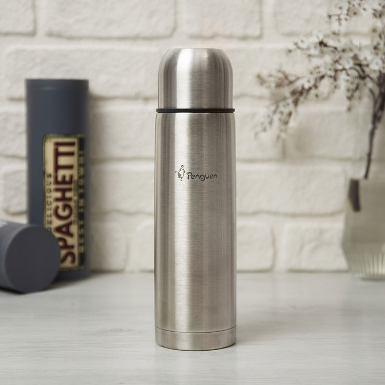  Penguen Çelik Termos - Inox - 1 lt