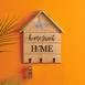  Tahta Dekor Home Sweet Home Anahtarlık - Siyah / Kahverengi - 25x21x2 cm