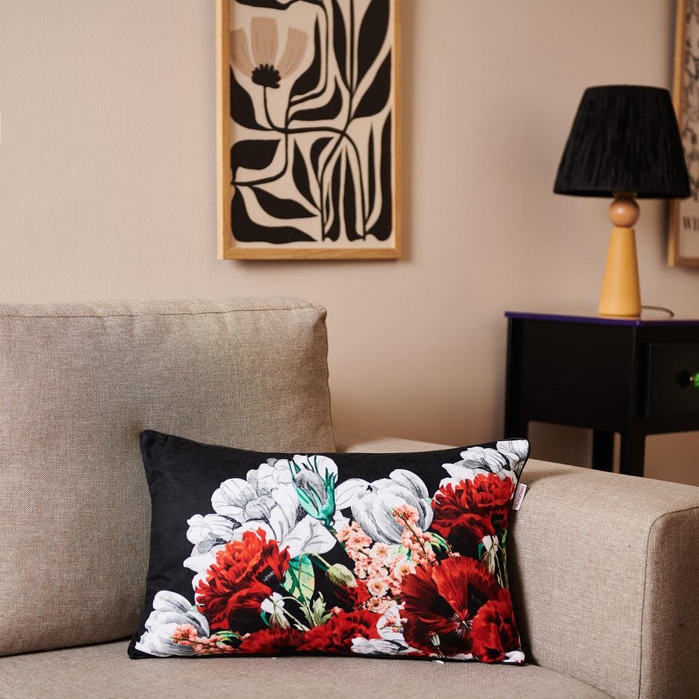  Nuvomon Karışık Gardenia Biyeli Kırlent - Renkli - 30x50 cm
