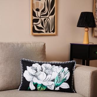 Nuvomon Gardenia Biyeli Kırlent - Renkli - 30x50 cm
