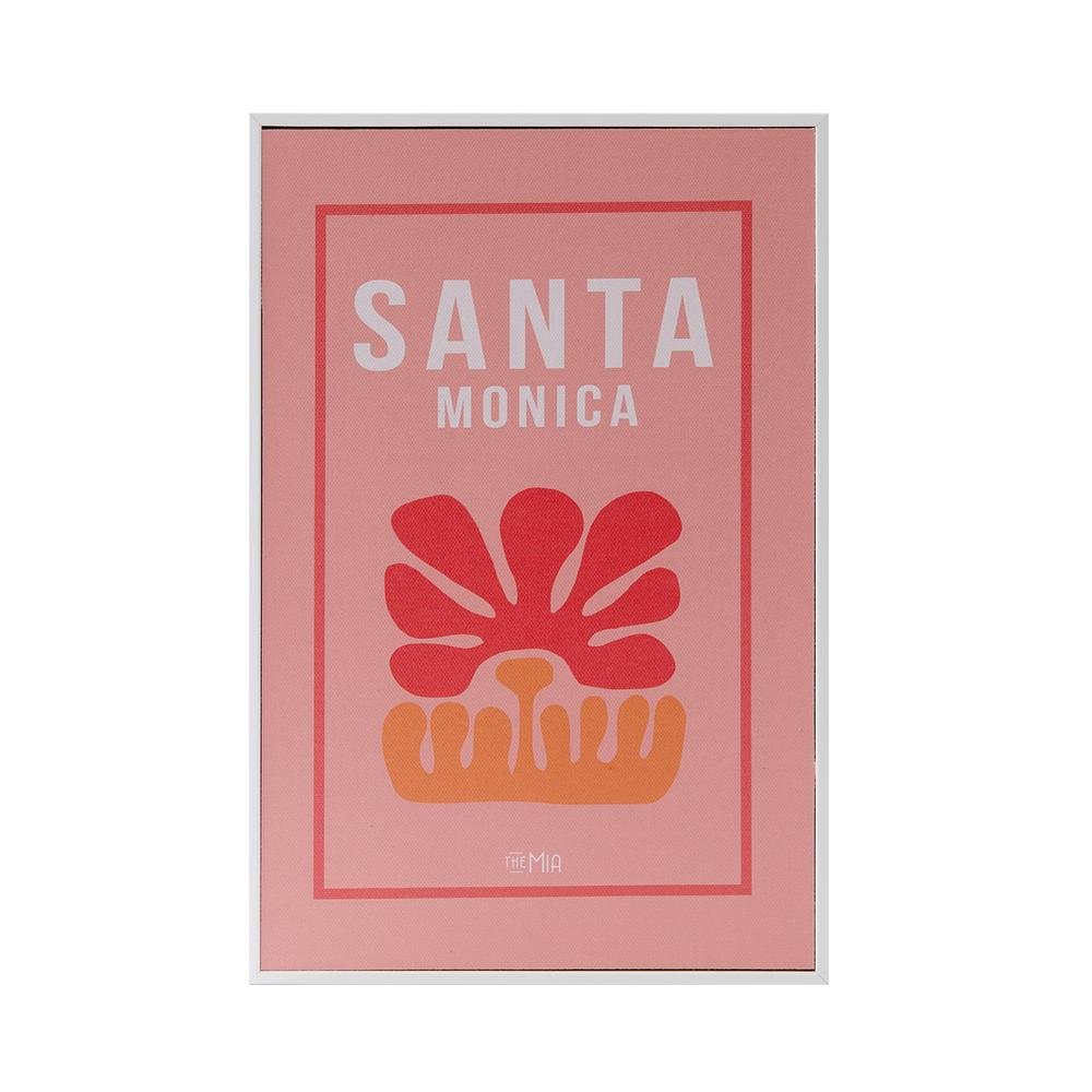 The Mia Santa Monica Kanvas Tablo - Mercan - 30x20 cm