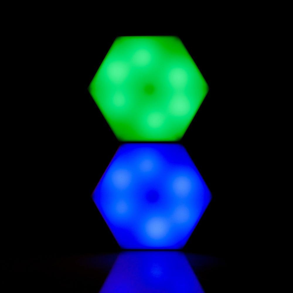  Bood RGB Renkli Altıgen 2'li Led Işık - Beyaz