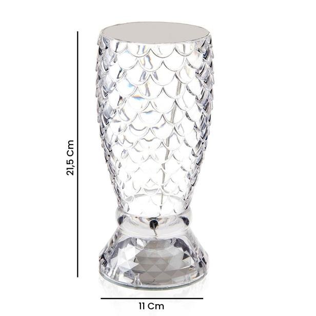  Bylamp Glacier Şarjlı Kristal Led Masa Lambası - Şeffaf - 21,5x11x11 cm