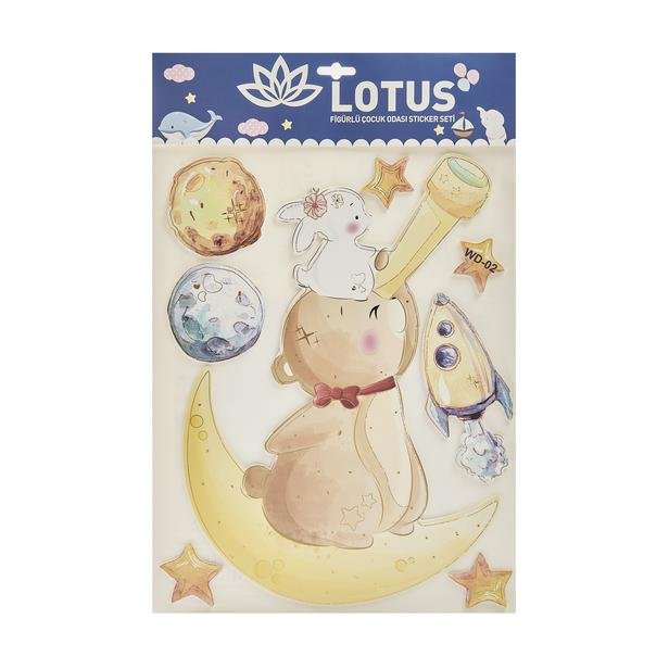  Lotus Figürlü Çocuk Odası Sticker Seti - Asorti