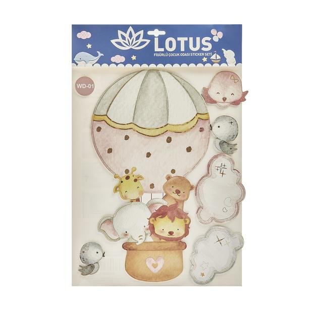  Lotus Figürlü Çocuk Odası Sticker Seti - Asorti