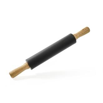 Kosova Bambu Saplı Silikon Merdane - Siyah / Ahşap - 43 cm