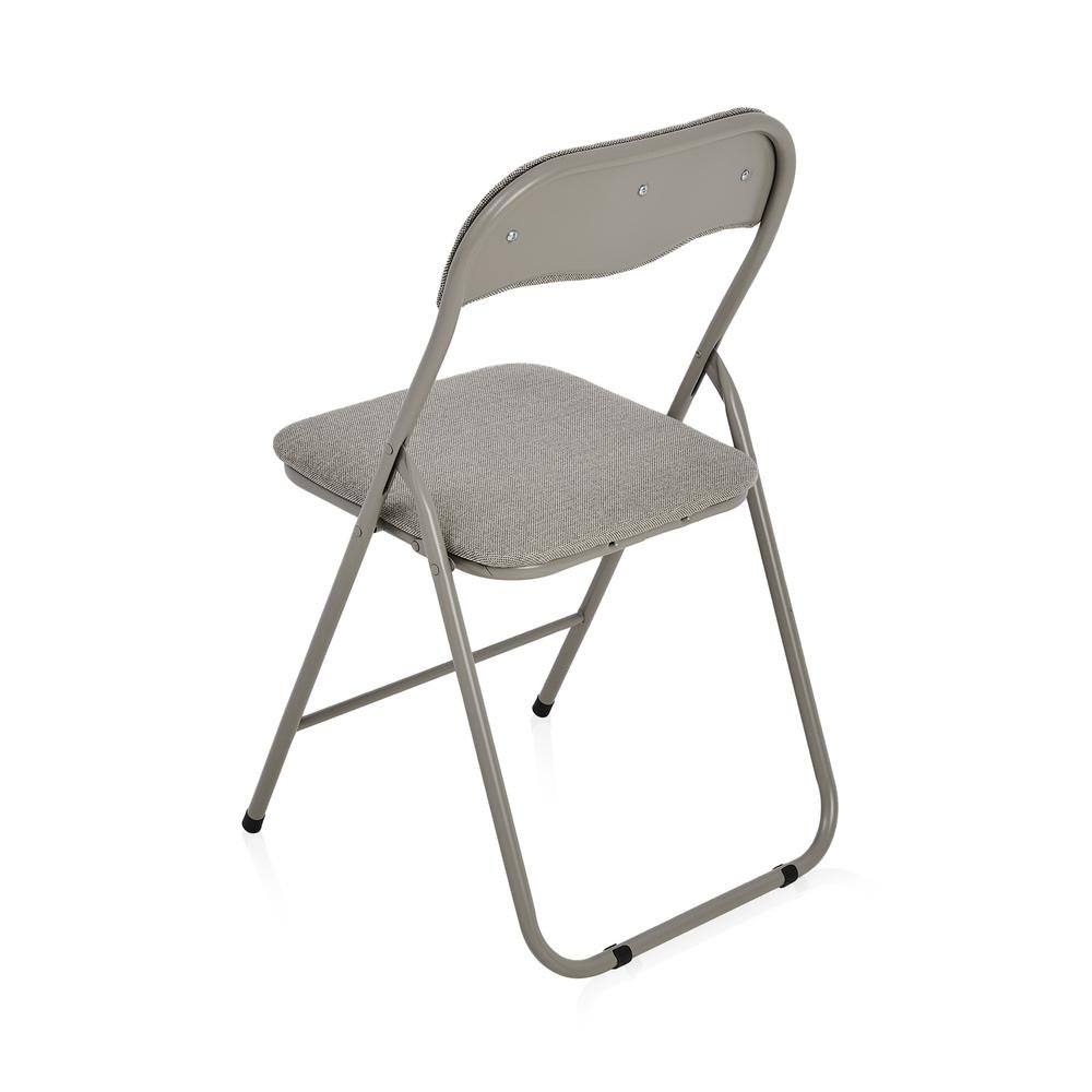  KPM Katlanır Minderli Metal Sandalye - Bej
