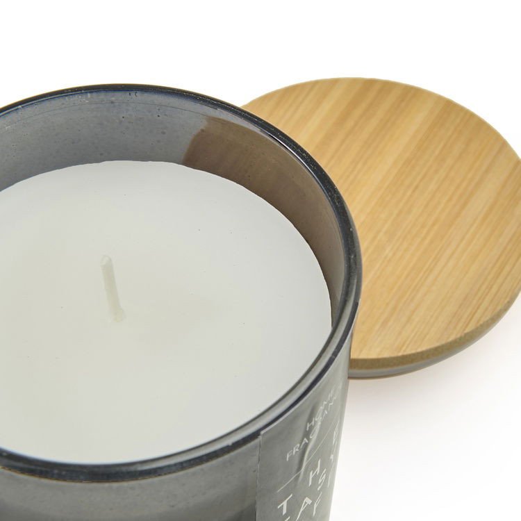  KPM Bambu Kapaklı Kokulu Mum - Siyah - 600 gr