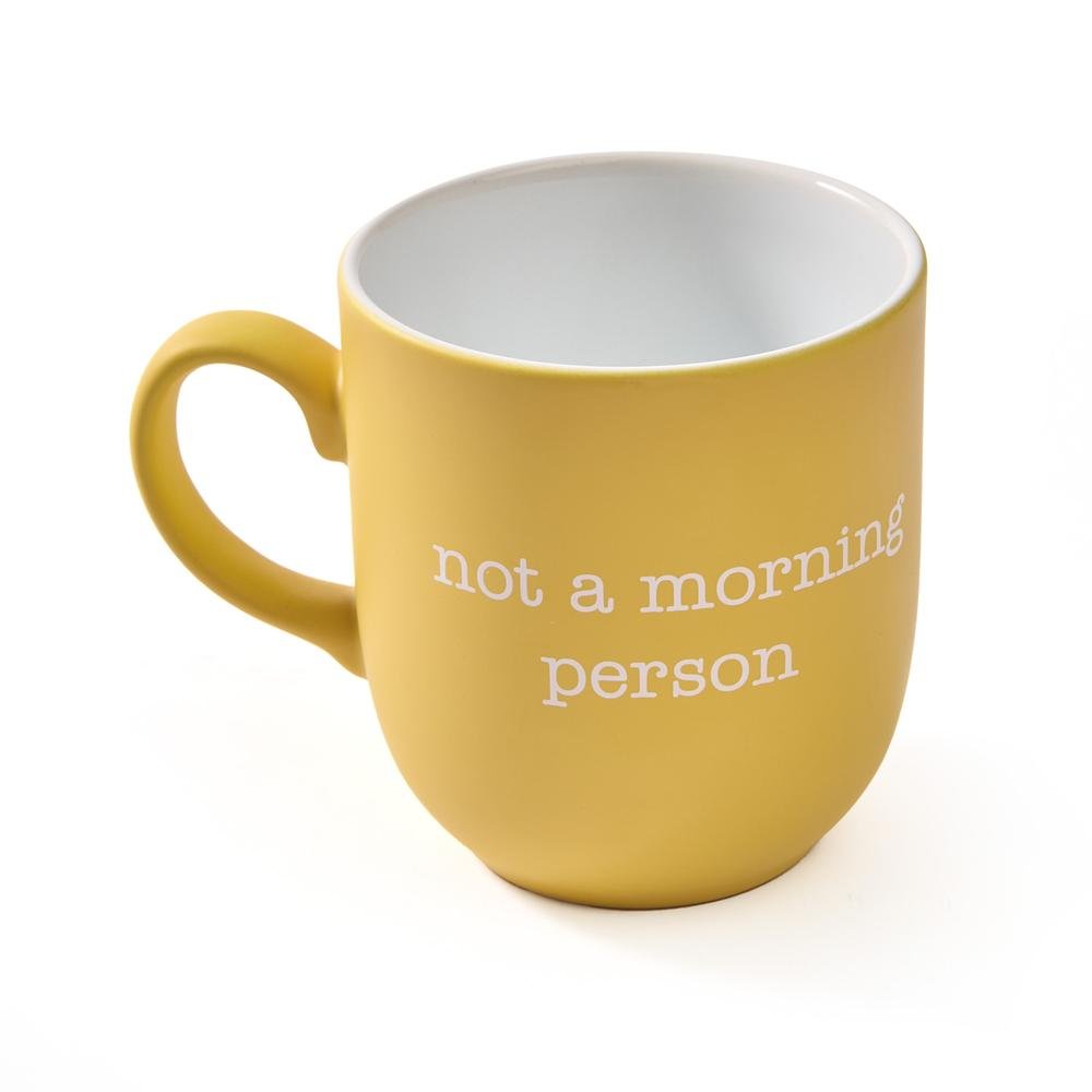  Rakle Not A Morning Person Kupa - Sarı - 365 ml