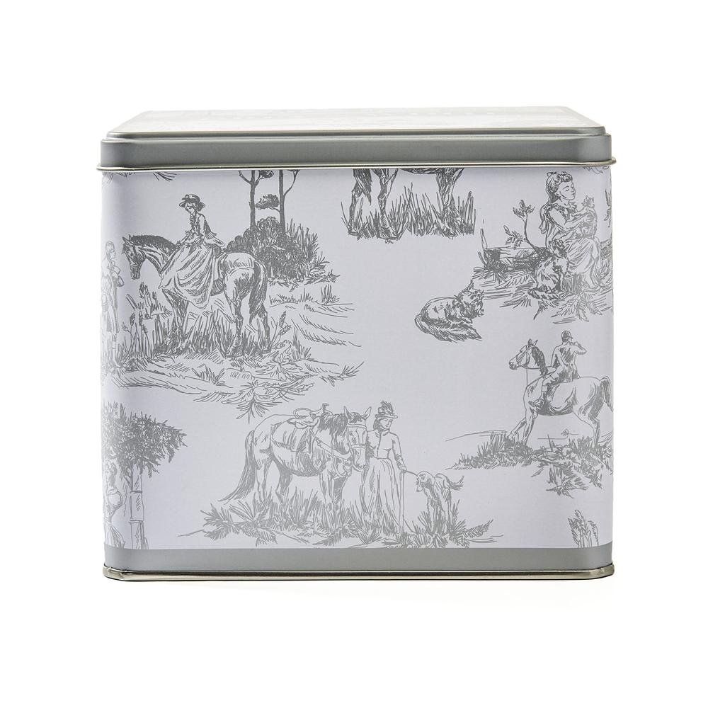 Sarkap Grey&White Metal Hediye Kutusu - Gri / Beyaz - 16x16x14 cm_1